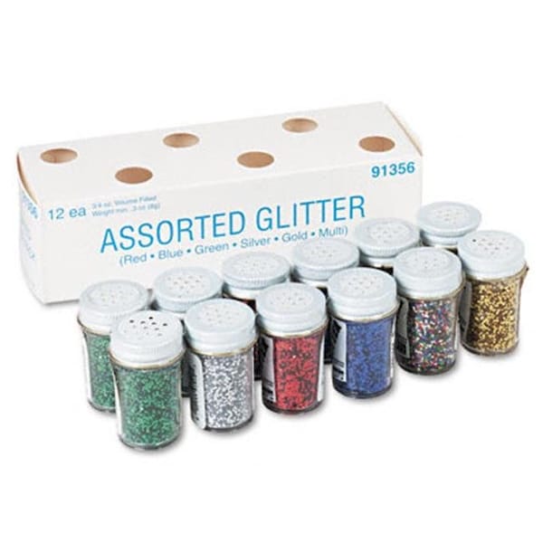 Pacon Pacon 91356 Spectra Glitter 6-Color Assortment 3/4 oz. Shaker-Top Jars 12 per Pack 91356 - main